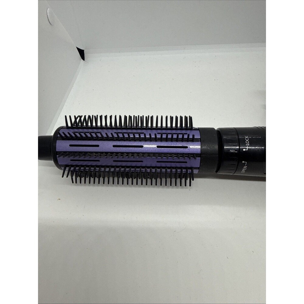 Conair Curling Brush 1 in Barrel Adjustable Heat Settings Black Purple Electric - Picture 3 of 5